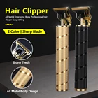 Новинка 2021, Перезаряжаемый USB T-образный триммер для ЛЫСЫХ волос, электрическая машинка для стрижки, Беспроводная Бритва для бороды для мужчин, Парикмахерская Машинка для стрижки T9 LCD