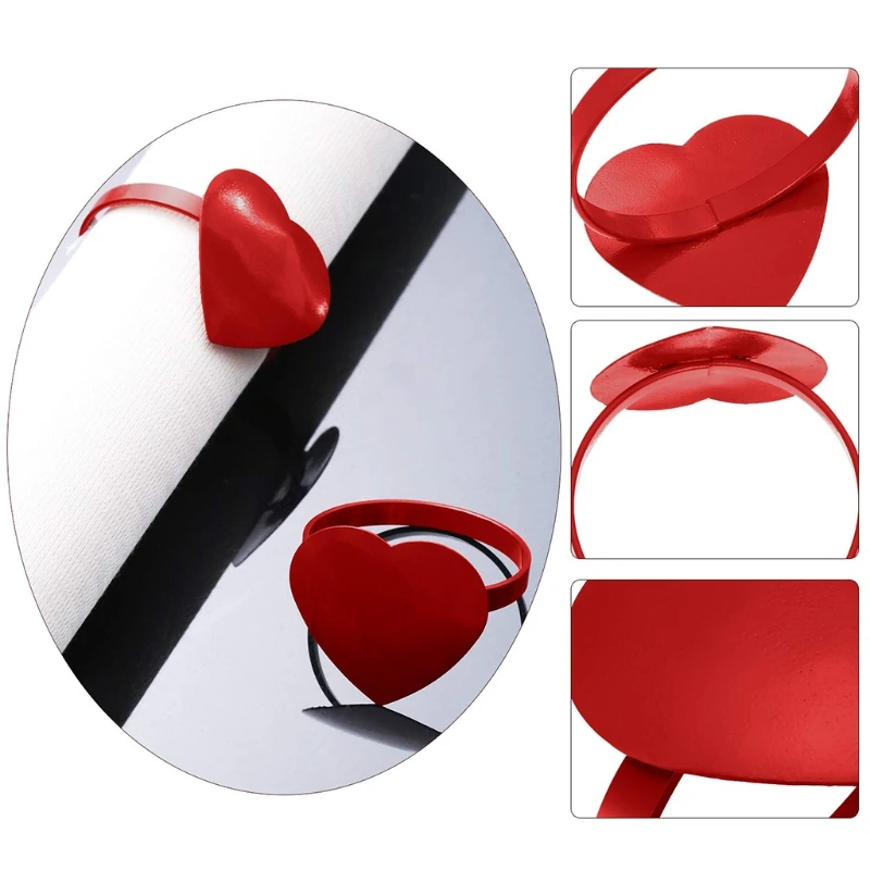 

Napkin Rings Heart Napkin Rings Red Shaped Napkin Ring Holders Metal Napkin Ring
