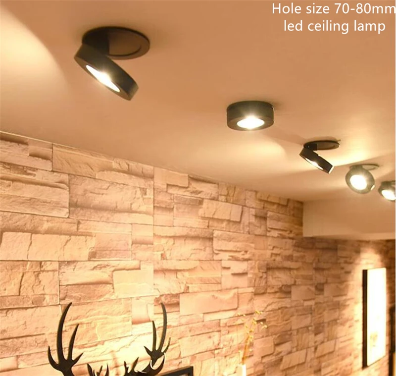 Диммируемый круглый поверхностный монтажный COB светодиодный светильник 5 Вт/7