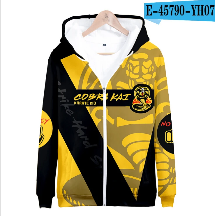 Толстовка с принтом кобры Кай новинка весны детские толстовки рисунком карате