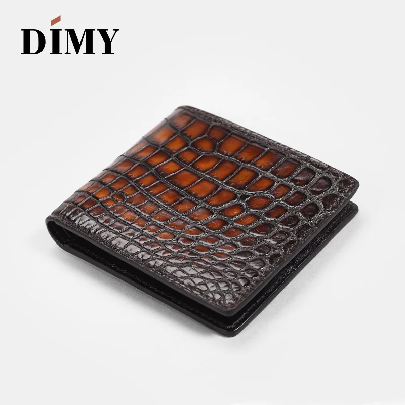 DIMY 2019 кошелек мужской короткий кожаный деловой из крокодиловой кожи поперечный