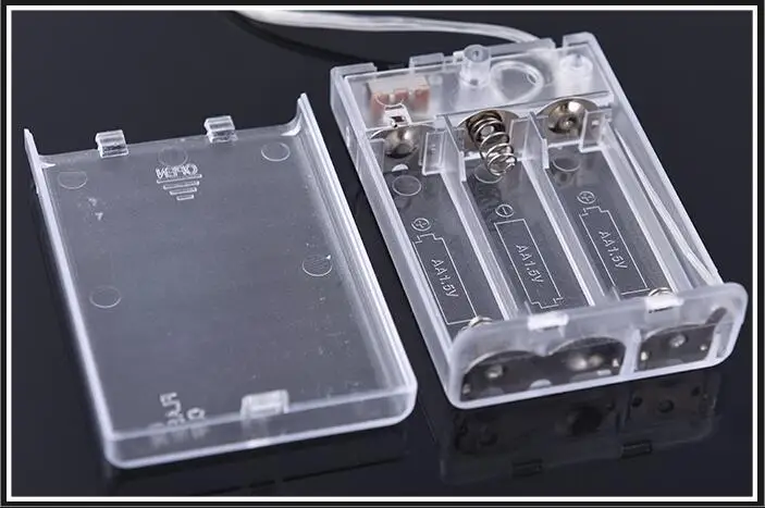 MasterFire 500 шт./лот 3X1 5 в AA контейнер для хранения батарей с выключателем 3 слота 3A 4 V
