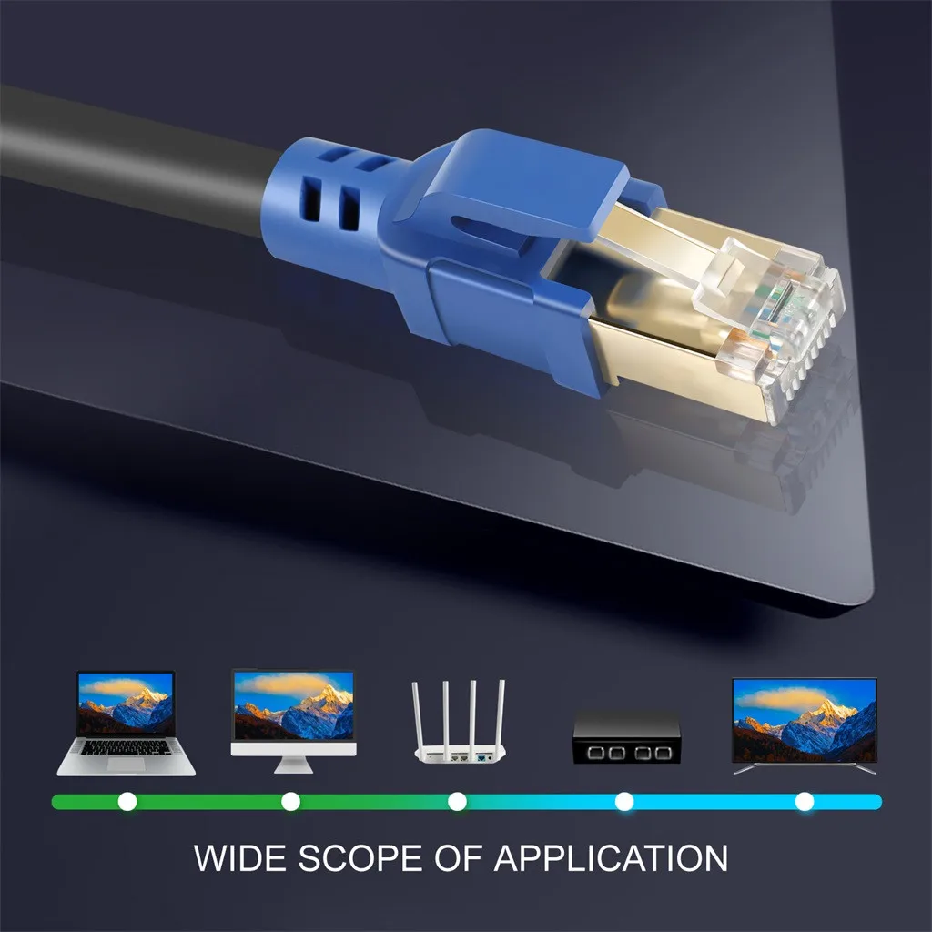 Сетевой Ethernet Кабель Cat 8 1 6 2000 футов 40 Гбит/с| |