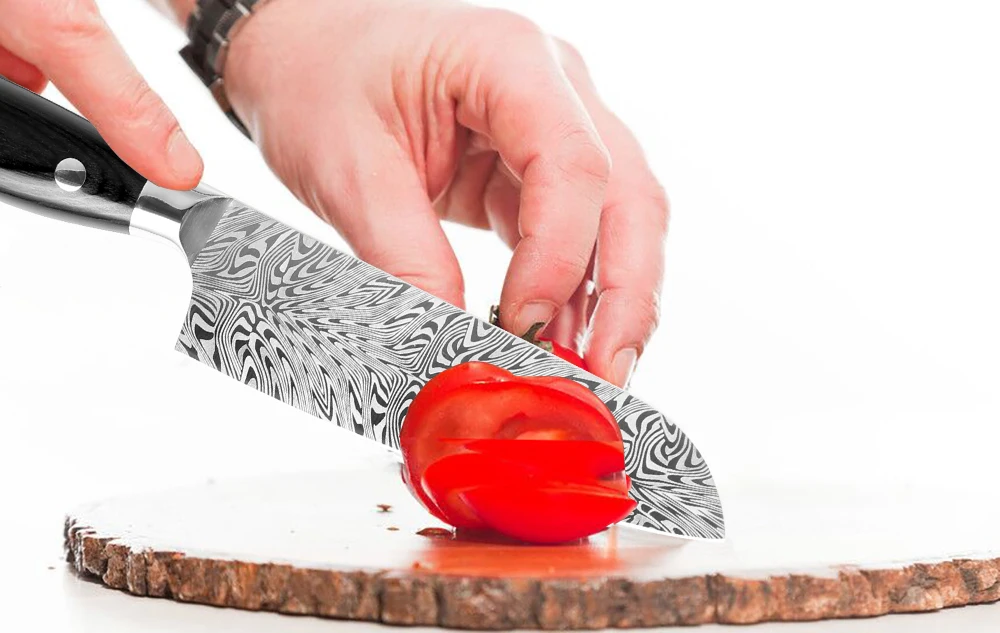 XITUO нож шеф-повара высокого качества лазерный дамасский перо узор кухонный из