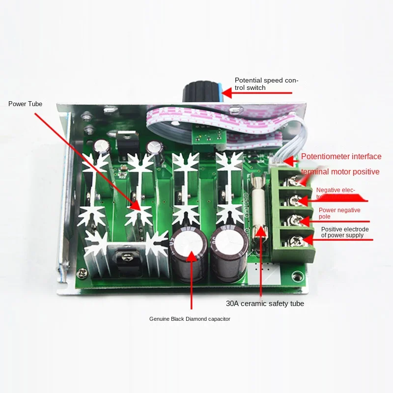 Регулятор Двигателя пост. Тока 12 V/24V30A Высокая мощность регулятор скорости