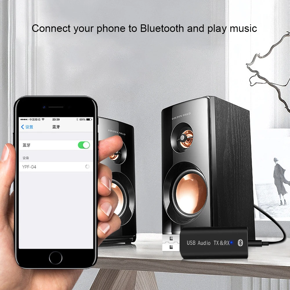 KEBIDU стерео Bluetooth 5,0 аудио приемник передатчик Мини Bluetooth беспроводной адаптер AUX RCA USB 3,5 мм разъем для ТВ ПК автомобильный комплект