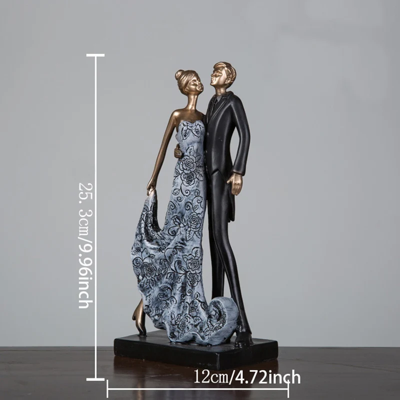 Creative Double Dancing People Pendulum Home Figure Sculpture Statue Living Room Bedroom Desk Ornaments Craft Christmas Gift | Дом и сад