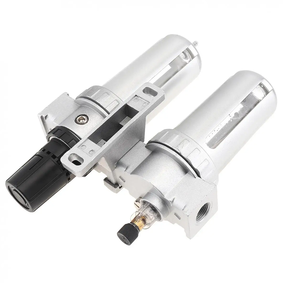 

Air Compressor 0-1.0mpa Adjustable Two Union Oil Water Separator Regulator 1/4(mm) Caliber with Gauge Air Source Treatments