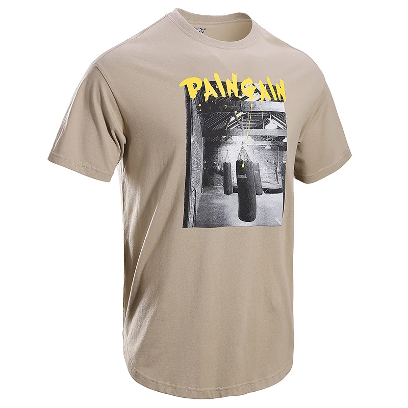 

Muscle dog pays for the popular logo loose half sleeve print training top fitness casual sport short sleeve T-shirt man