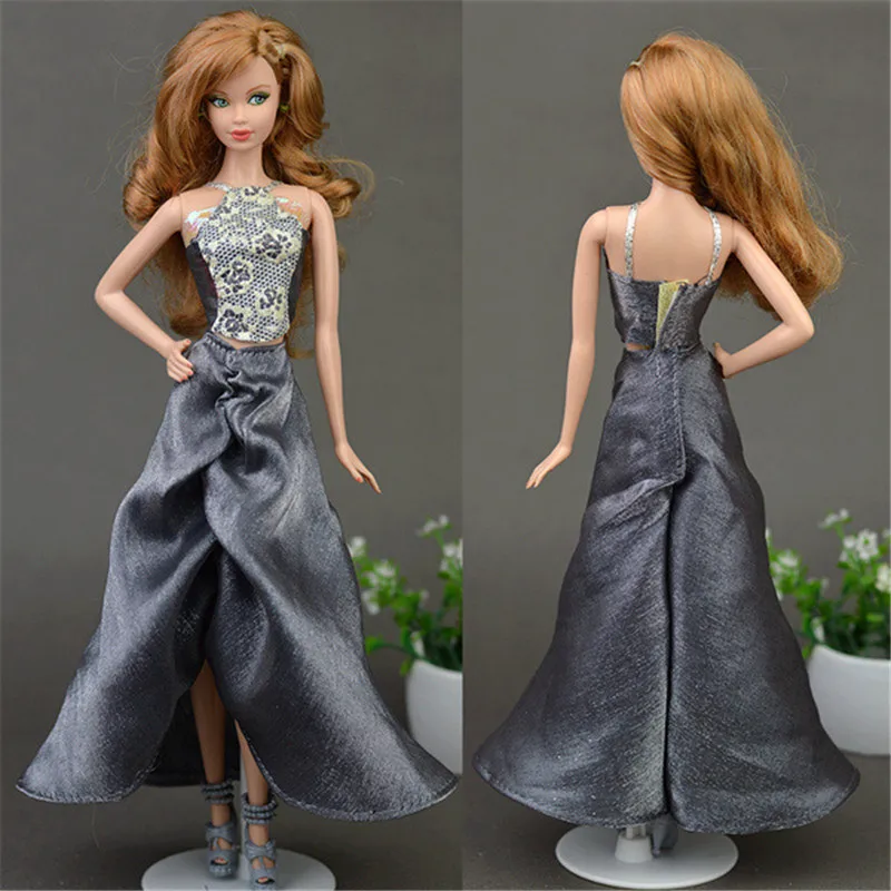 

Elegant Evening Dress Outfit Set for Barbie 1/6 30cm BJD FR Doll Clothes Accessories Play House Dressing Up Toys Gift