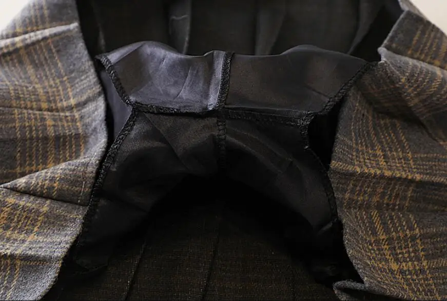 

Woolen Plaid mini skirt women autumn winter fashion high waist pleated skirt Anti-burnout s487