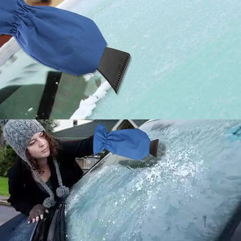 Водонепроницаемый Автомобильный скребок для льда варежка флисовая перчатка