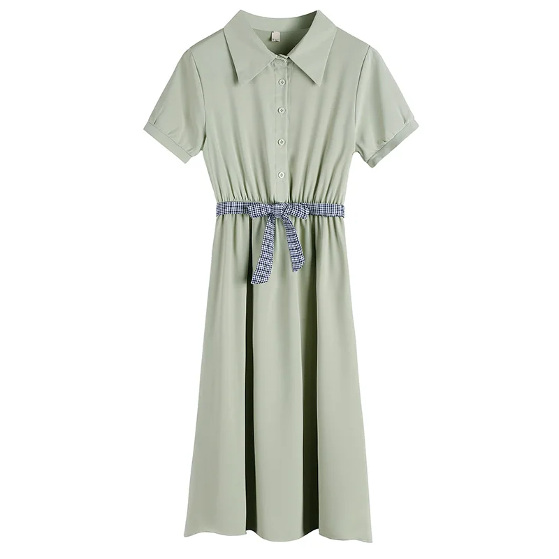 COIGARSAM женское длинное платье с коротким рукавом летние клетчатые платья высокой