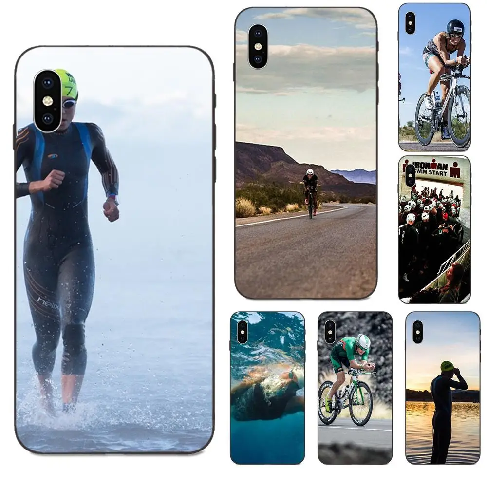 ТПУ чехол защитный элемент Триатлон Ironman для Xiaomi mi x Max Note 2 2S 3 5X6 6X8 9T SE A1 A2 A3 CC9e Lite Play