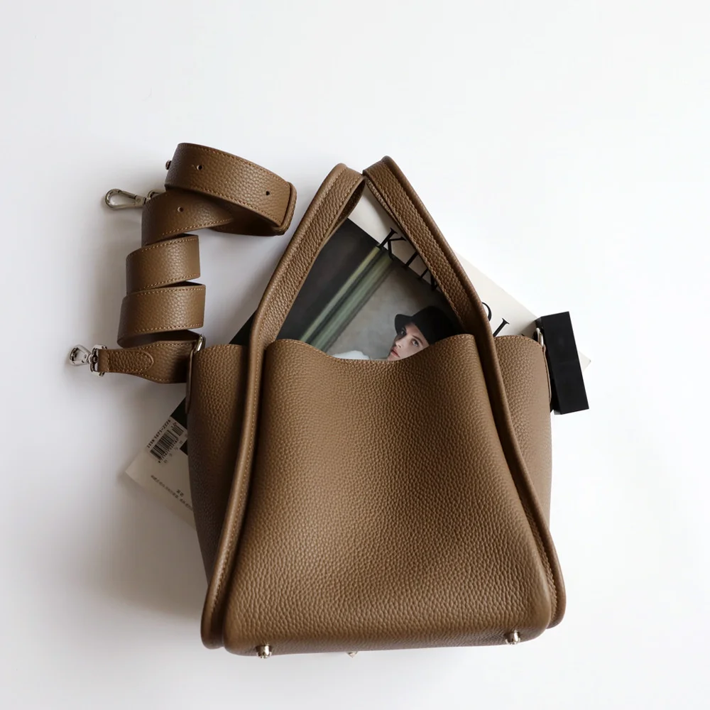

Ladies 100%genuine Leather Hand Bags Luxury Designer Genuine Leather Handbags for Women 2020 Fashion Bucket Female Crossbody Bag