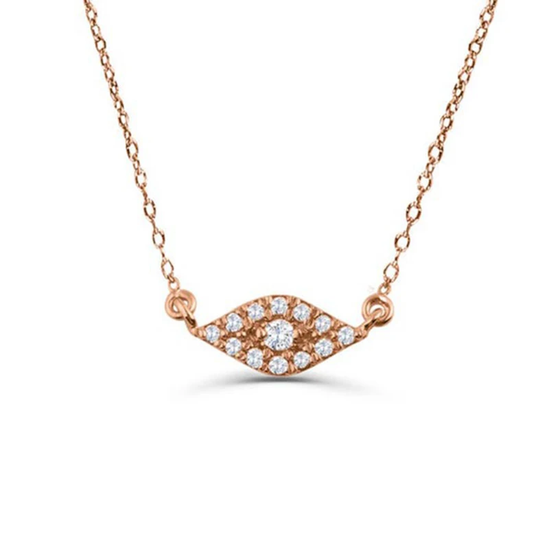 

Pendant Necklace 925 Sterling Silver Crystal Cat's Eye CZ Clavicle Fashion Women's Customized Large Party Jewelry