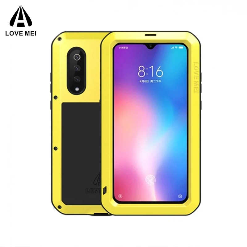 Чехол Love Mei для Xiaomi 8 9 Max 2 3 Оригинальный алюминиевый металлический + Gorilla Glass Shock Drop