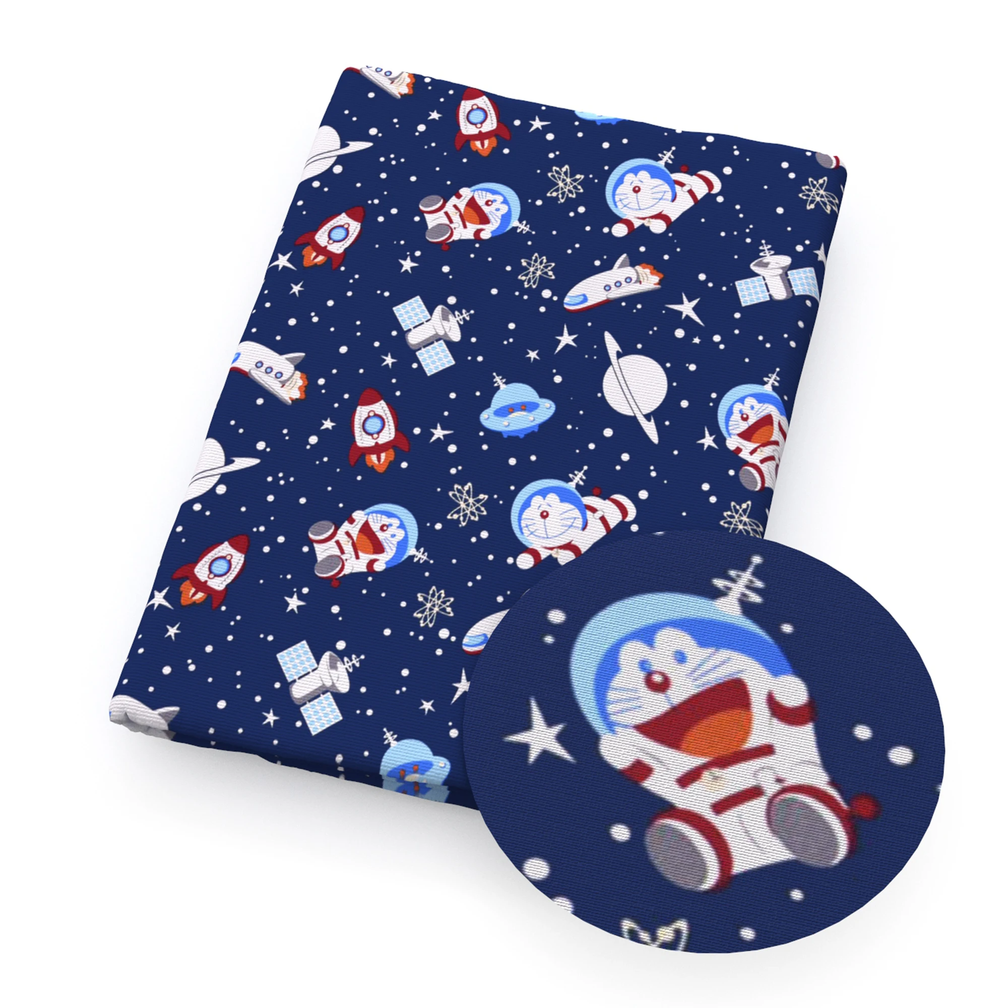 Половинная ткань из полиэстера и хлопка с японским мультяшным принтом милого