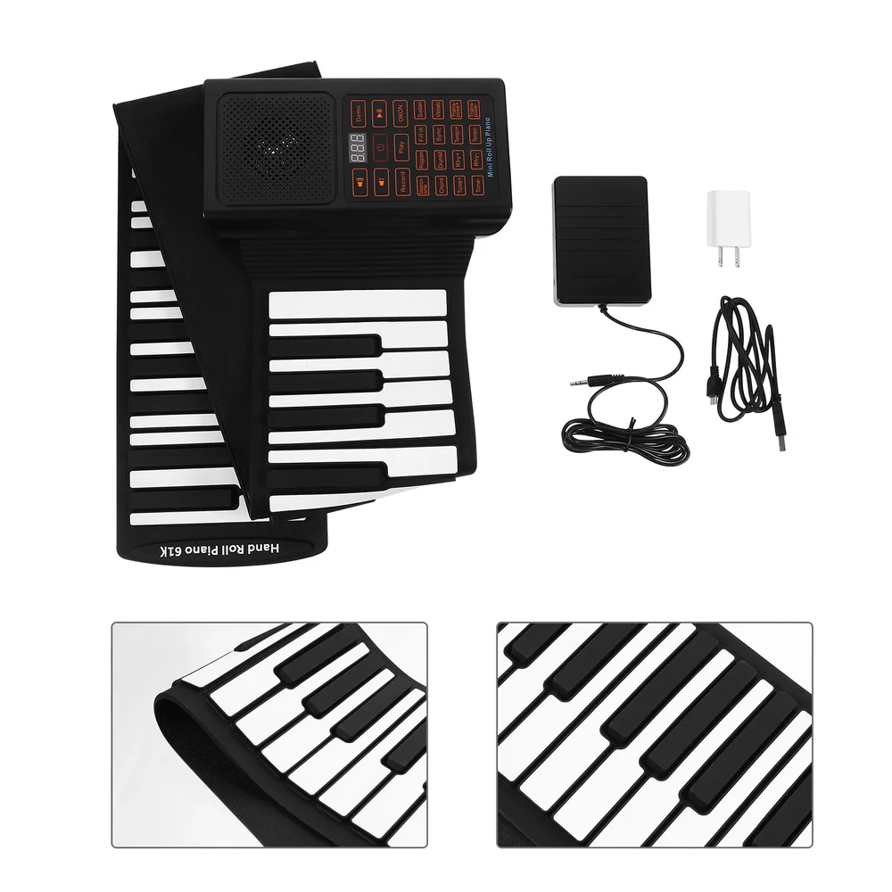

61 Keys Roll Piano Electronic Digital Piano Keyboard Portable Piano