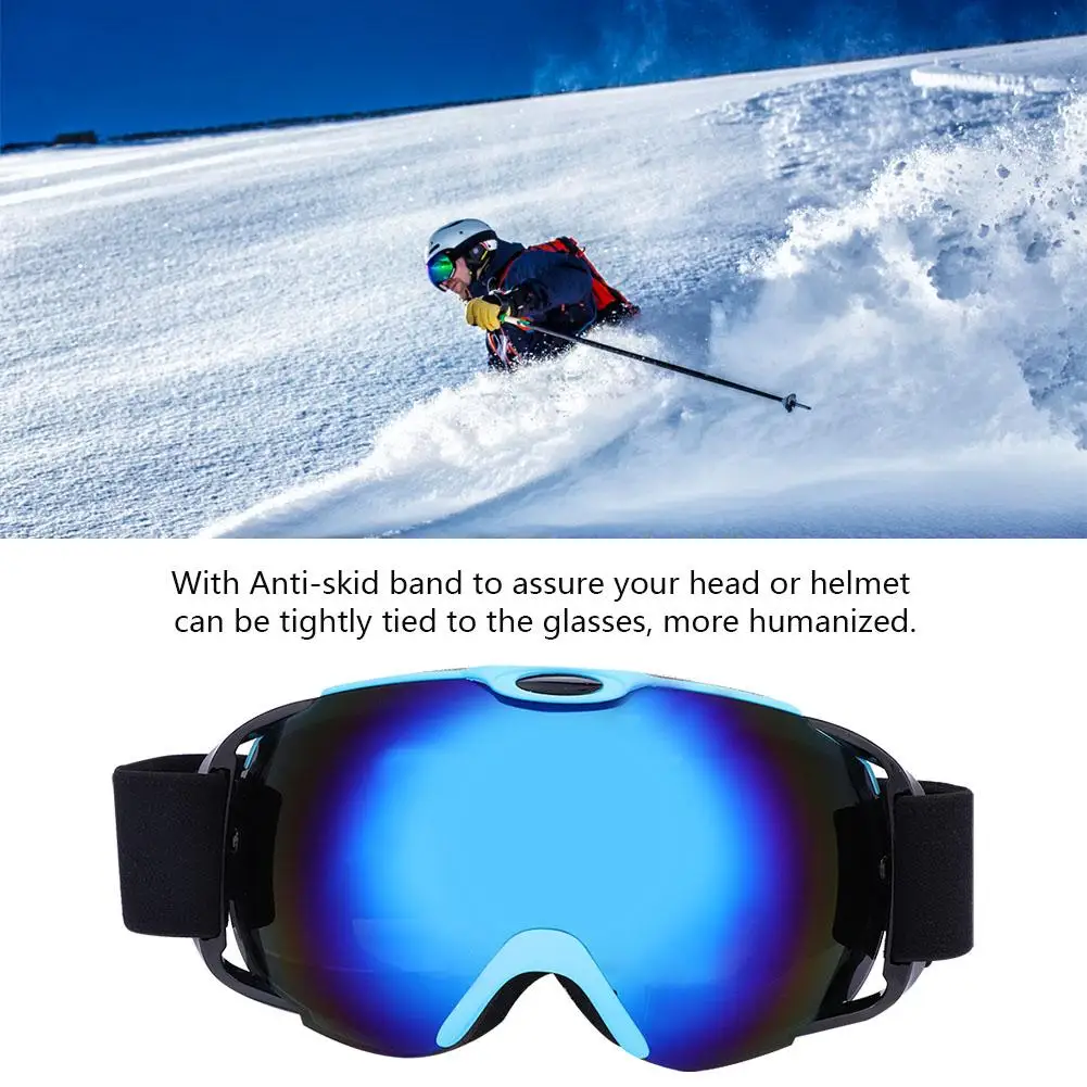 Двухслойные лыжные очки Анти-туман ветрозащитный мягкий и приятный для кожи