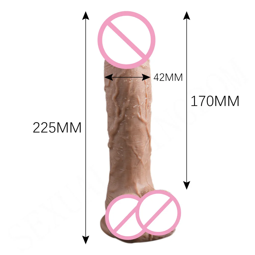 Огромный двухслойный силиконовый фаллоимитатор Iiquid мягкий реалистичный пенис