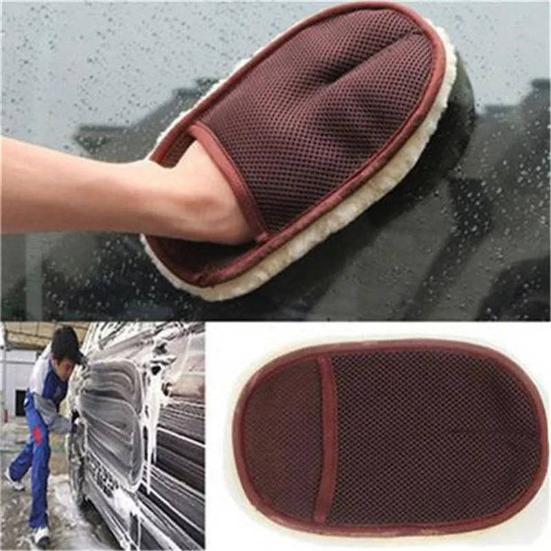 

Car Styling Wool Soft Car Washing Gloves Cleaning Brush Motorcycle Washer Care With packaging