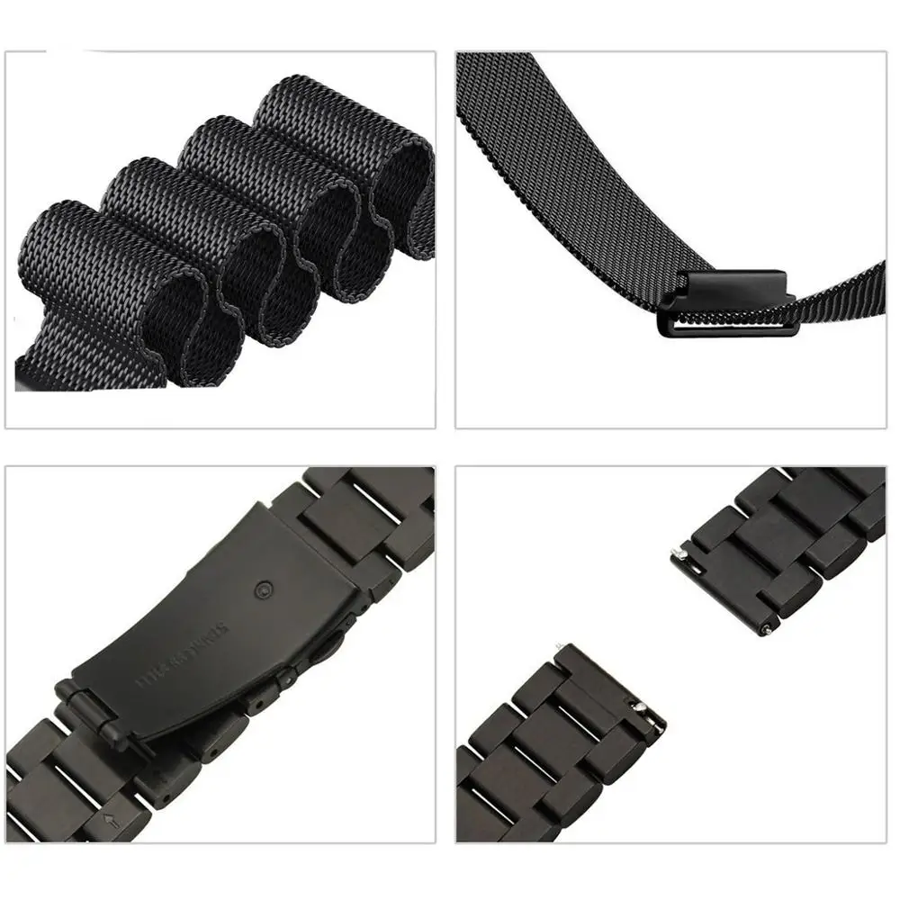 2 шт. ремешок для Apple watch band 44 мм 40 мм iWatch band 42 мм 38 мм браслет из нержавеющей стали+ Миланская петля Apple watch 4 3 2 1 42