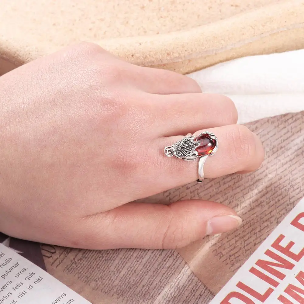 

Женское регулируемое серебряное кольцо Ckysee, кольцо из стерлингового серебра 925 пробы со слоном и раковиной, для свадьбы и помолвки, для дево...