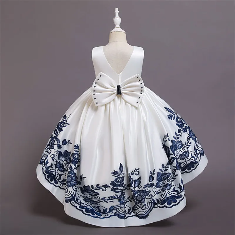 

2-11Years Kids Dress Lace Embroidery Wedding Party Dress Children Birthday Girls Pageant Gown Girl Dress Kids Costumes