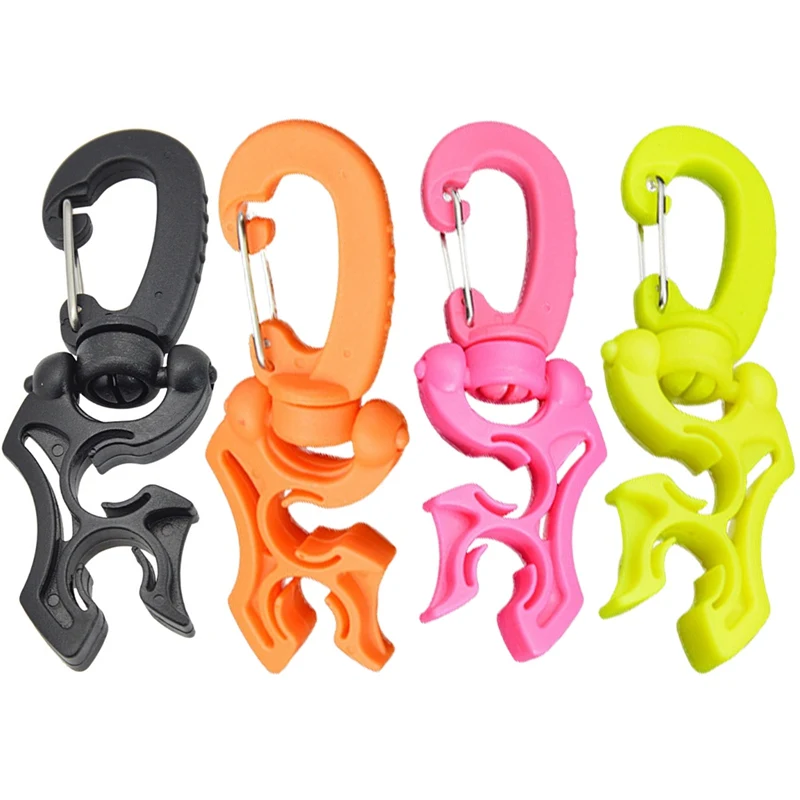

2 PCS Regulator Double BCD Hose Holder with Clip Buckle Hook for Scuba Diving Snorkeling