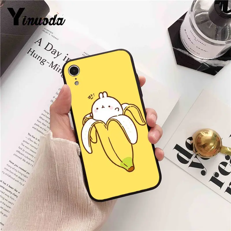 Yinuoda мультфильм милый фрукты желтый банан чехол для телефона iPhone 8 7 6 6S 6Plus X XS MAX 5 5S