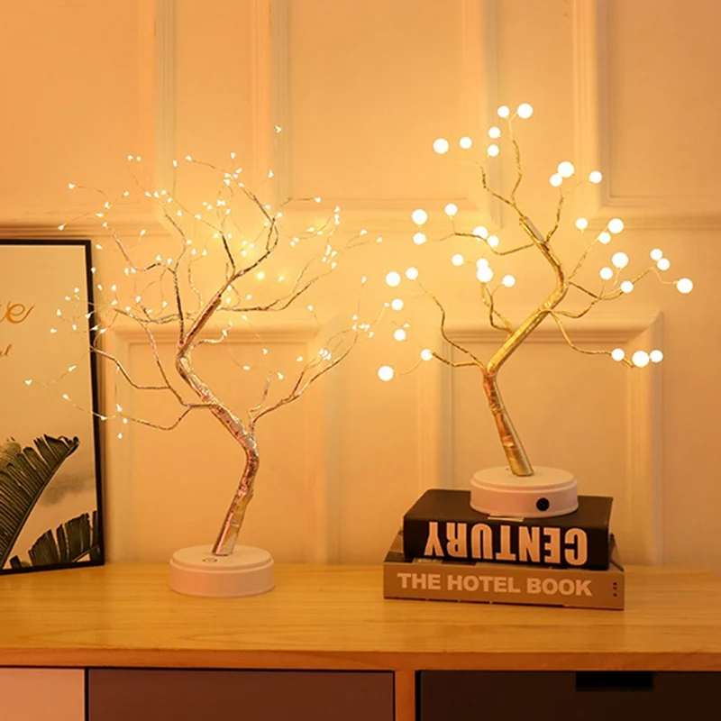 

2020 рождественские Популярные Стильные цветные светодиодные фонари из медной проволоки, Рождественская елка, ночные фонари, декоративные с...