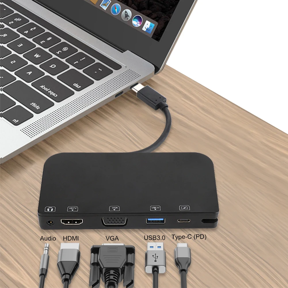 Адаптер usb-хаб Type-C в HDMI/VGA/Audio/USB 3 0/USB C порт преобразователь USB разветвитель