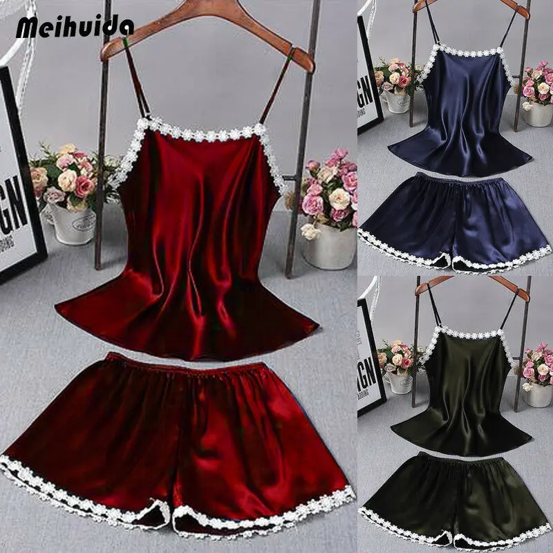 Кружевные пижамные комплекты с цветочным рисунком из 2 предметов Женская