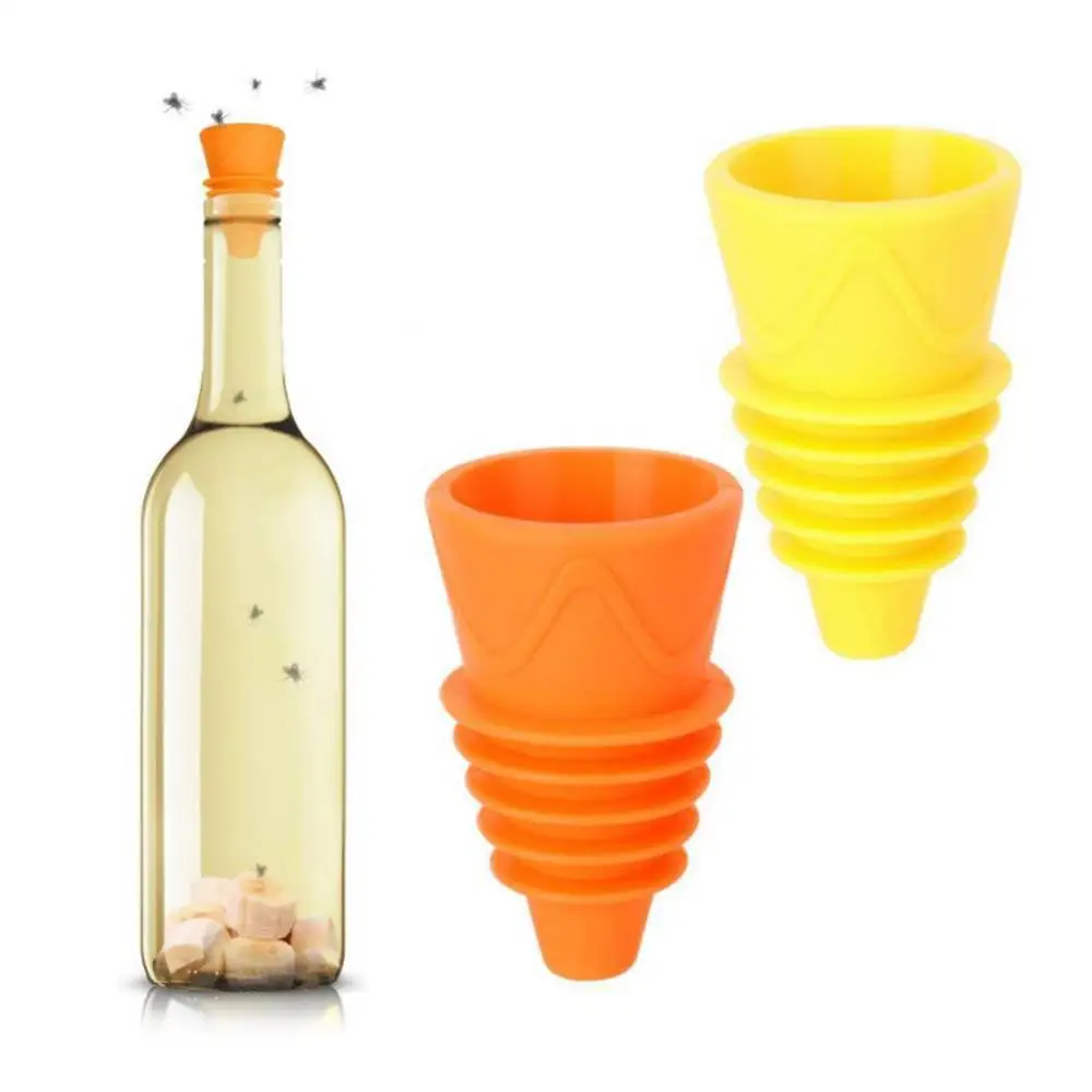 

4/6/8Pcs Outdoor Indoor Kithchen Silicone Reusable Fruit Fly Traps Catcher Tool Kithchen Tool Fruit Fly Traps Catcher Tool