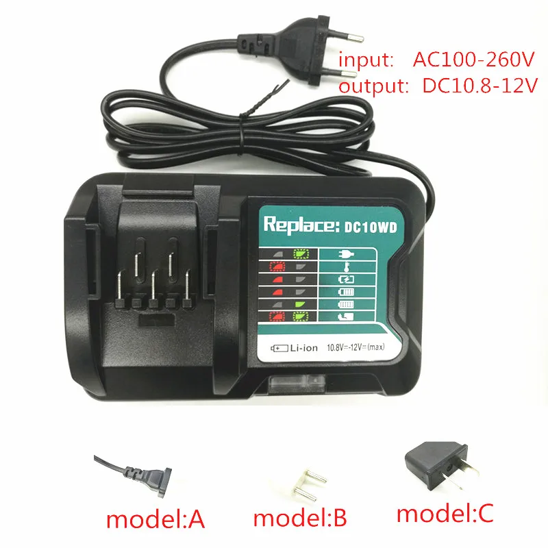 Зарядное устройство заменяемое для MAKITA 10 8 в 12 В DC10WD BL1015 BL1016 BL1021B BL1041B DC10SB BL1040B BL1015B