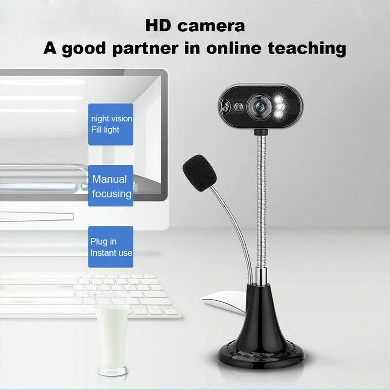 HD камера 4 светодиодный веб настольный компьютер ПК видео Usb W/с