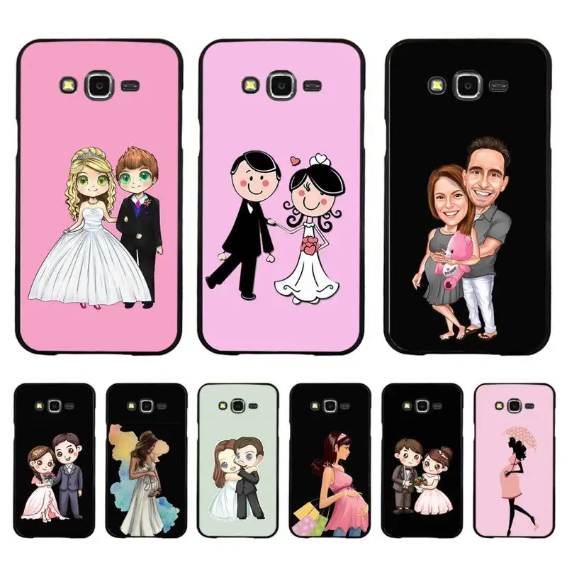 

FHNBLJ Shopping Girl Wedding Pregnant Woman soft Phone Case for Samsung A50 A70 A40 A6 A8 Plus A7 A20 A30 S7 S8 S9 S10 S20 Plus