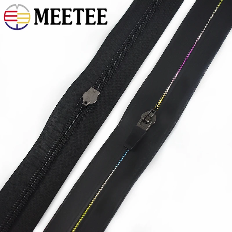 2/4M Colored Teeth 5# Nylon Zipper for Sewing Black Waterproof Zippers Invisible Plastic Zips Outdoor Jacket Bag DIY Accessories | Дом и сад