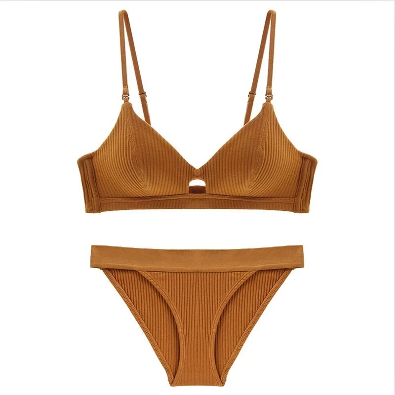 

Hjwsfdcai Ladies Sexy Lingerie Threaded Wireless Bra Detachable Shoulder Strap Bras Set Thin Cotton Breathable Women's Underwear