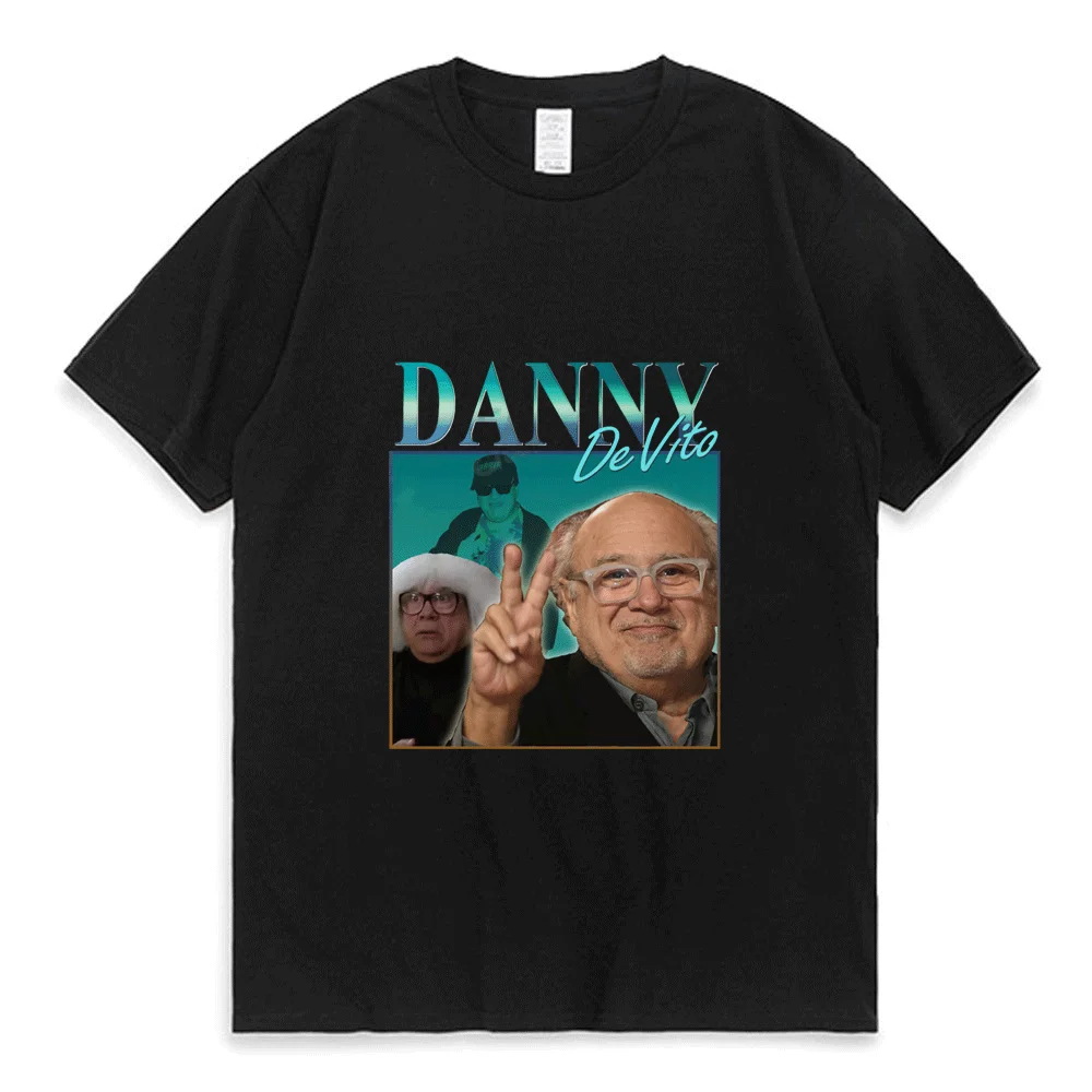 

United States Actor Danny DeVito 90s Vintage Graphic Print T Shirt Men Women Street Hip-hop Cotton T-shirt Trendy Short Sleeve