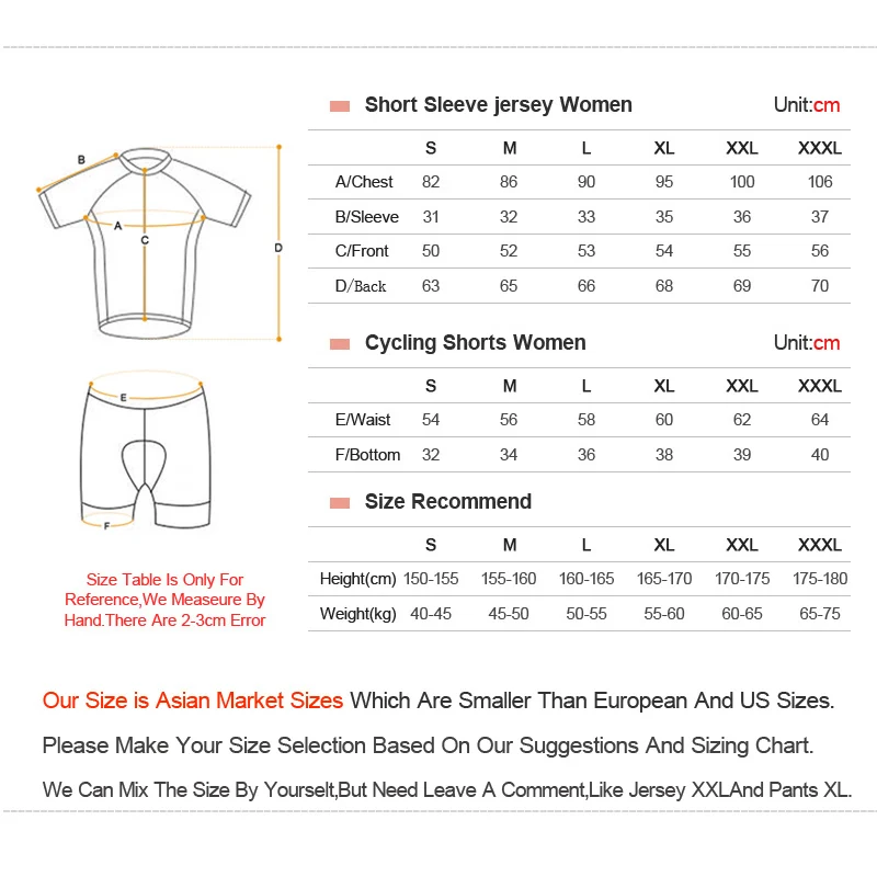 Aogda летний женский велосипедный трикотажный комплект Maillot Ciclismo с коротким
