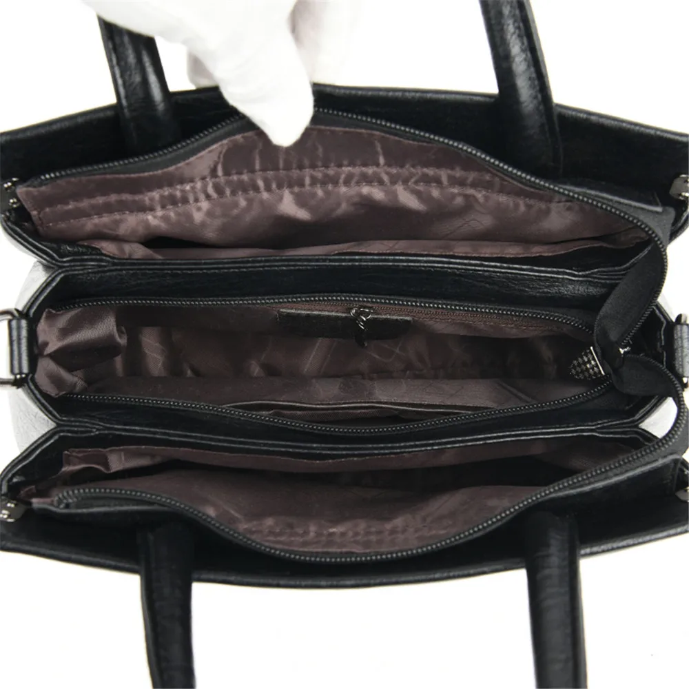 

Sequined Letter Splice Handbag Genuine Leather Crossbody Bags for Women Designer 2020 Lady Large Capacity Travel Shoulder Bag