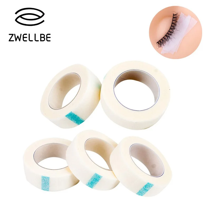 Zwellbe 5/10 шт./лот накладки для наращивания ресниц без ворса глаз белая лента под