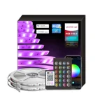 Светодиодная лента 5050RGB, умная музыка, Wi-Fi, управление через приложение, красочная световая лента, набор для декора комнаты, Рождественская атмосфера, освещение s