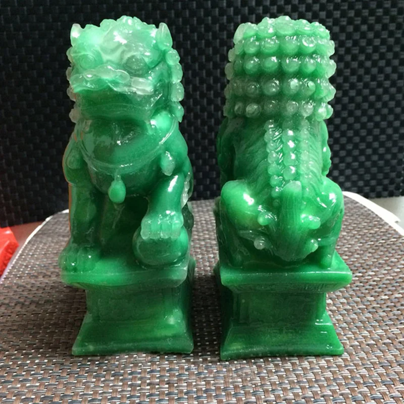 Фу собак охранник Лев Статуи из искусственного камня Feng Shui орнамент Культурный