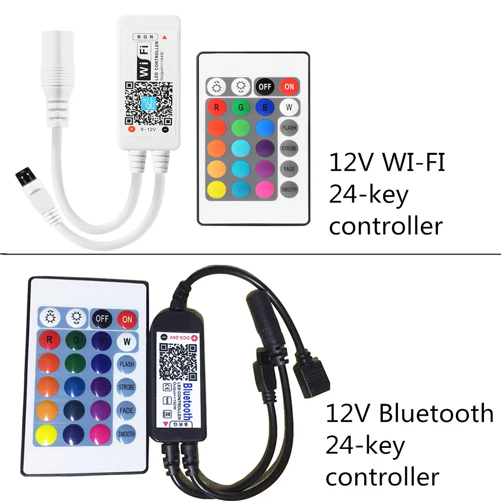 Светодиодная Водонепроницаемая ленсветильник RGB с поддержкой Wi-Fi 12 В 5050 SMD -