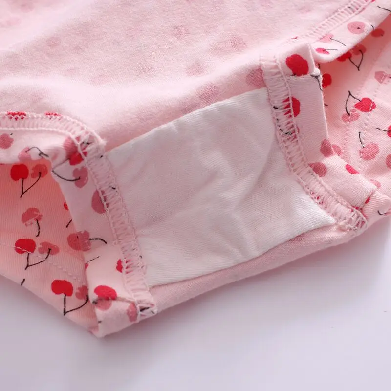 4 шт./упак. детские трусики хлопковое нижнее белье для девочек-подростков белые
