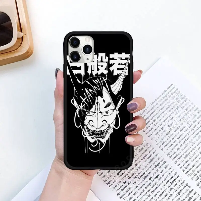 

Japanese samurai oni mask Phone Cases for iPhone 11 12 pro XS MAX 8 7 6 6S Plus X 5S SE 2020 XR Luxury brand shell funda coque