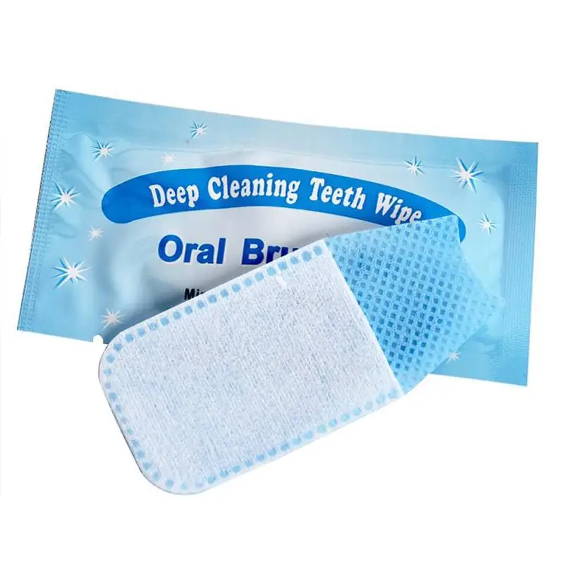 

50Pcs Natural Mint Teeth Whitening Wipe Tooth Deep Cleaning Finger Brush Tool Oral Hygiene Care Wipes Dental Clean Products Hot